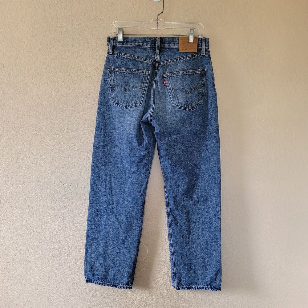 Levis 501 90s Premium Jeans 27x30 Blue Baggy Straight Leg Button Fly Rigid - Picture 8 of 8